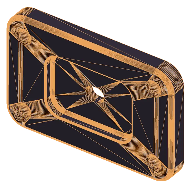 The same test part as a triangle mesh